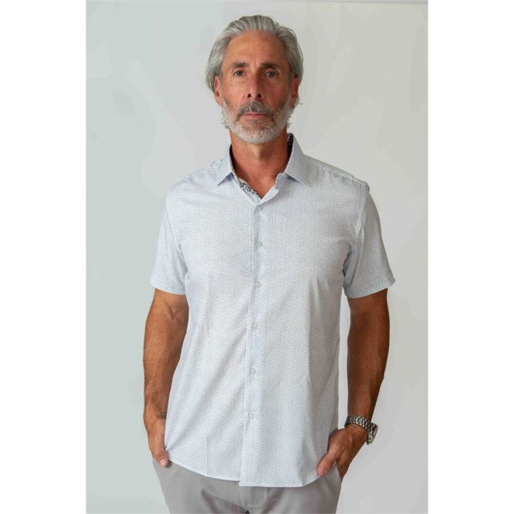 Tom Baine Mens Abstract print Button Up Shirt, NWT